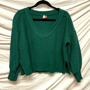 Beautiful green v neck sweater